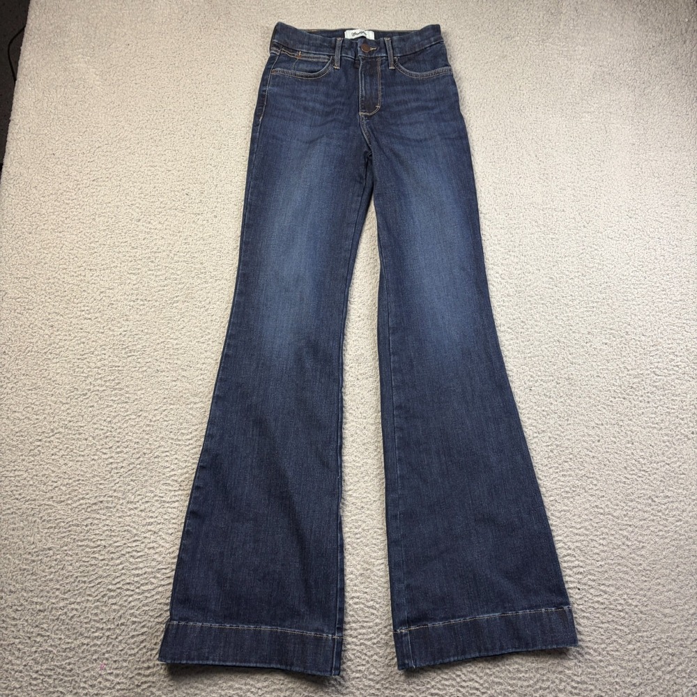 Wrangler Jeans Women Bespoke Alexandra Trouser High Rise Dark Wash Stretch 25x34